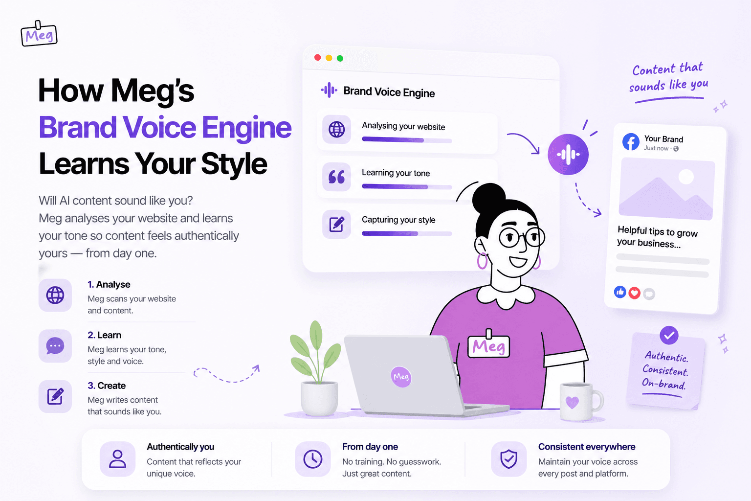 How Meg's Brand Voice Engine Learns Your Style